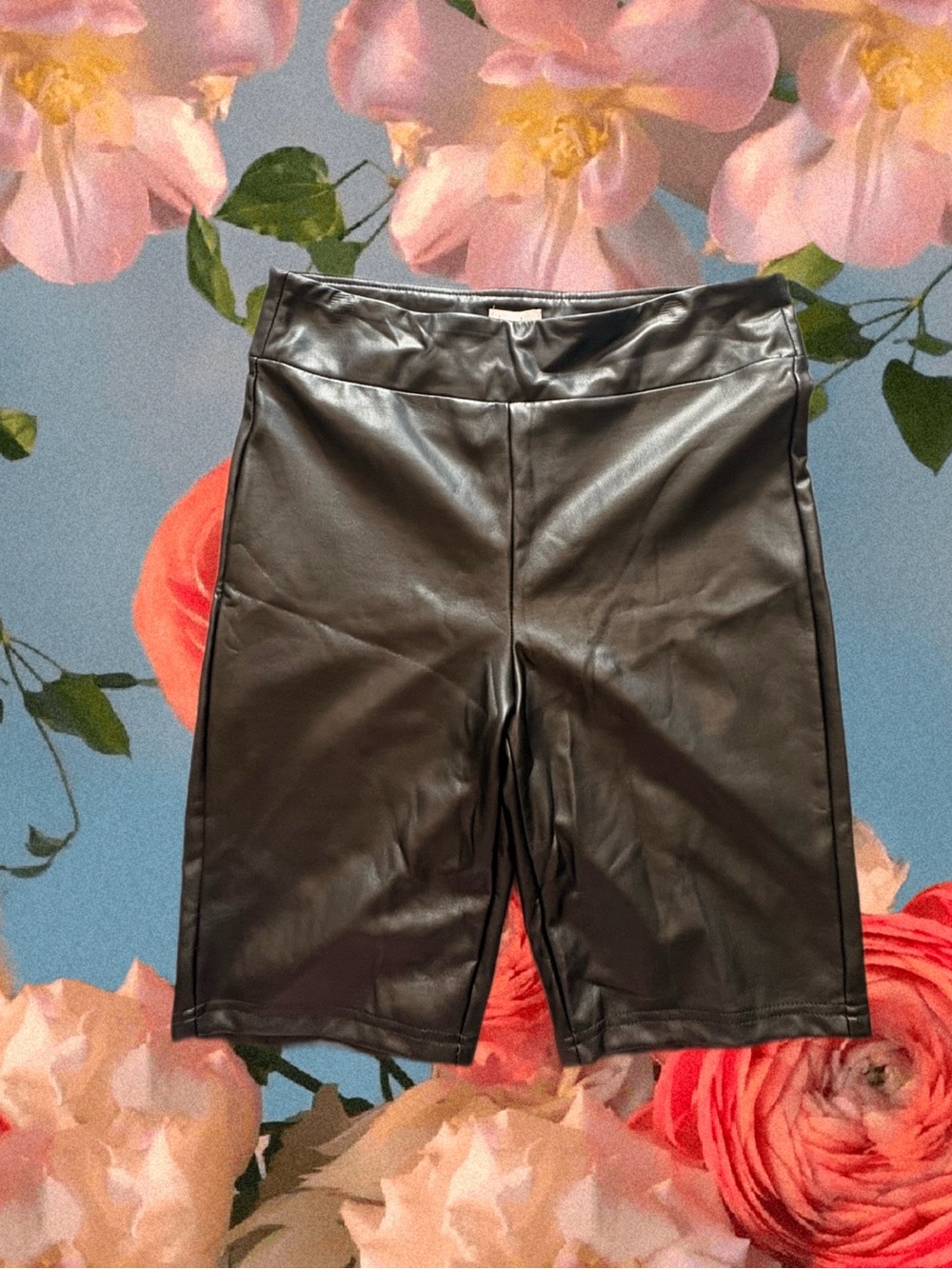 Faux Leather Bike Shorts